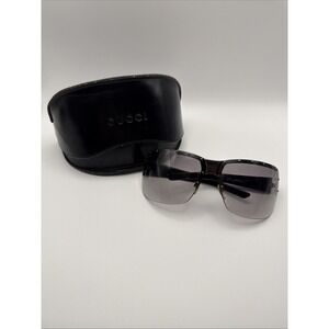 Gucci GG 1819/S Shield Sunglasses Made in Italy Vintage Y2K Visor Wrap Damaged